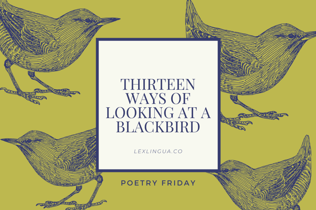 Thirteen Ways of looking at a blackbird